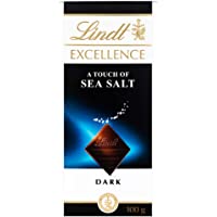 Lindt Excellence Tableta de Chocolate Negro- con un Toque de Flor de Sal- 100g